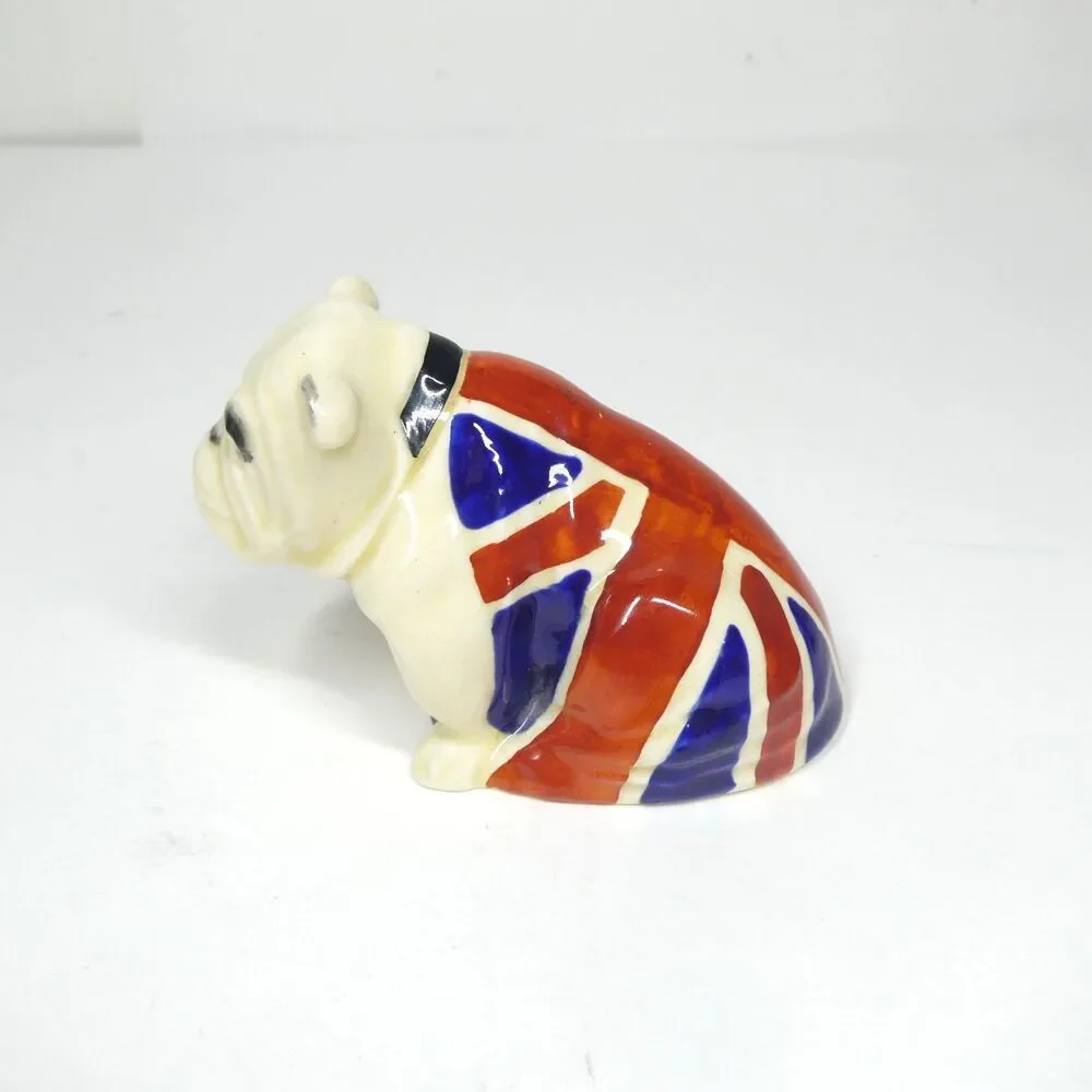 British Flag Union Jack Bulldog Figurine Royal Doulton Vintage 2.25